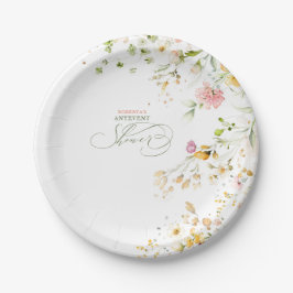 Niedliche Sommer-Wildblumen jede Dusche Pappteller