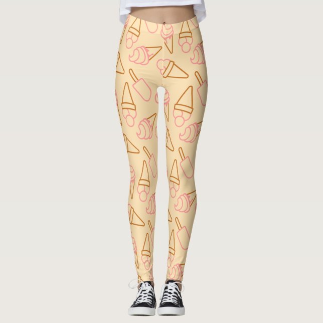 Niedliche Sommerküche mit Konturen aus Kontur Leggings (Vorderseite)