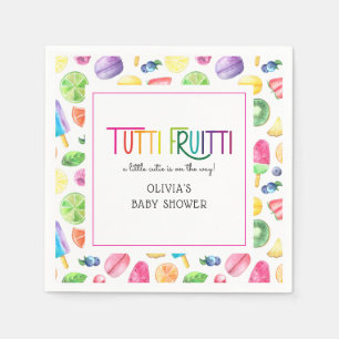 Niedliche Sommerküche Tutti Fruitti Babydusche Serviette
