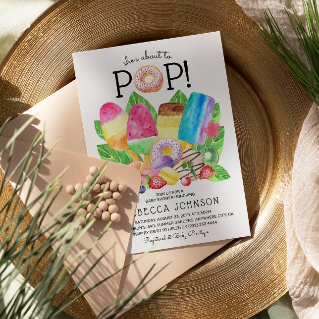 Niedliche Sommerpopsikel & Sweet Leckereien Kinder Einladung (Von Creator hochgeladen)