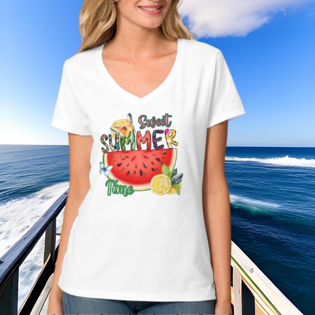 niedliche Sommerzeit Wassermelone T-Shirt (Von Creator hochgeladen)