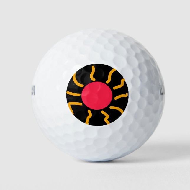Niedliche Sonne Golfball (Vorderseite)
