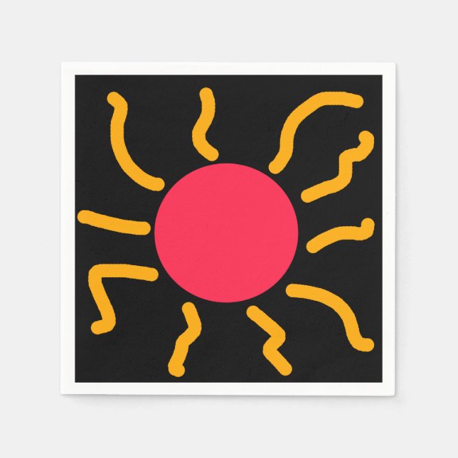 Niedliche Sonne Serviette (Vorderseite)