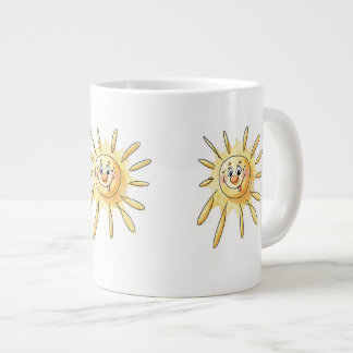 Niedliche Sonnen-Kaffeetasse - Glücklicher Cartoon Jumbo-Tasse