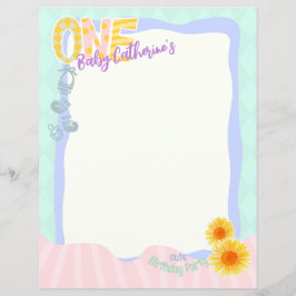 Niedliche Sonnenblume Erster Geburtstag