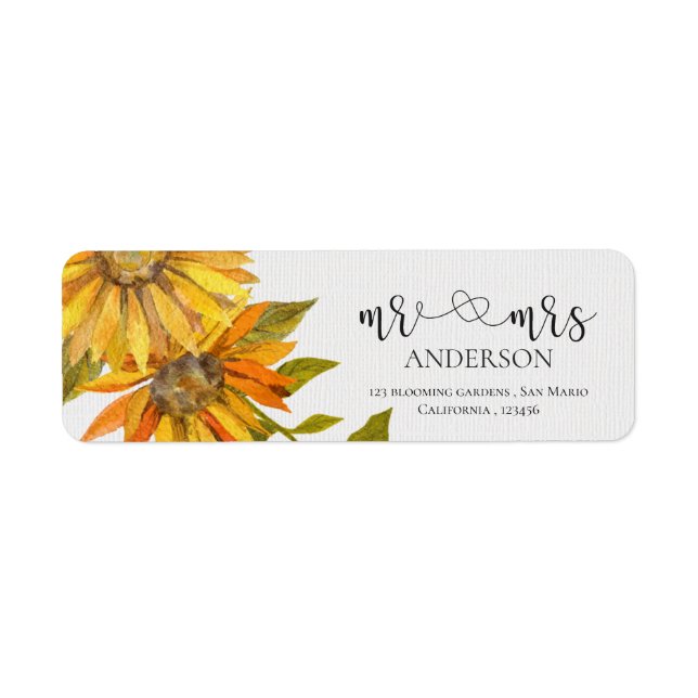 Niedliche Sonnenblume Frau und Frau Floral Hochzei (Vorne)