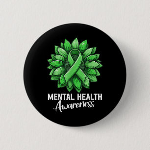 Niedliche Sonnenblume Mental Health Awareness Warr Button