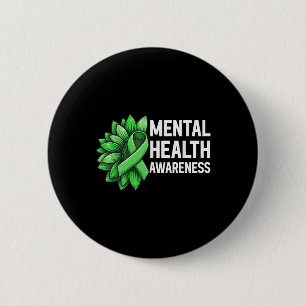 Niedliche Sonnenblume Mental Health Awareness Warr Button