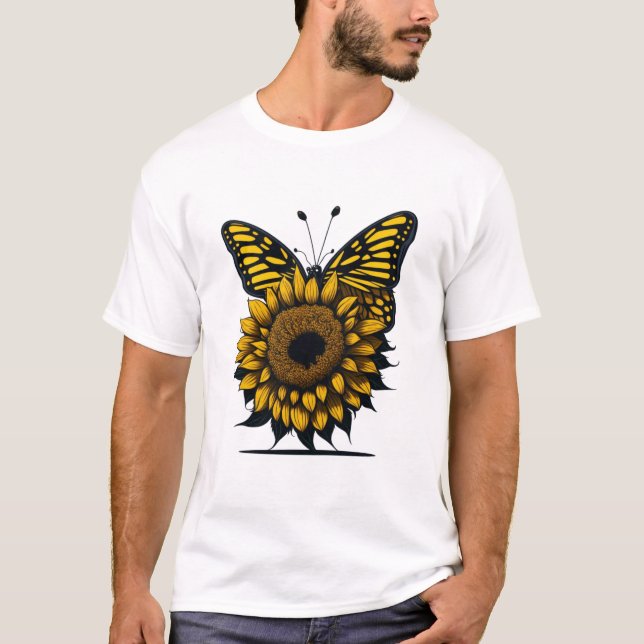 Niedliche Sonnenblume T-Shirt (Vorderseite)