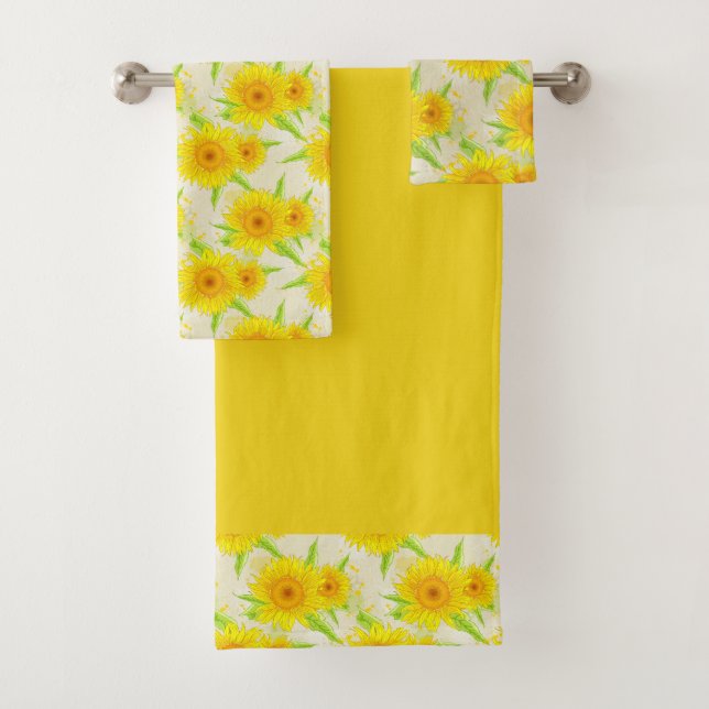 Niedliche Sonnenblumen Badetücher Set (Insitu)