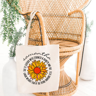Niedliche Sonnenblumenbibliotheken 31 Tragetasche