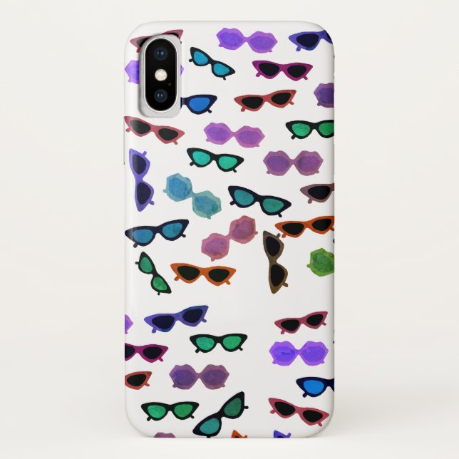 Niedliche Sonnenbrille Sommerkunst Case-Mate iPhone Hülle (Rückseite)