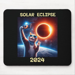 Niedliche Sonnenfinsternis-Katze Mousepad