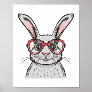 Niedliche Sonnenküste Rosa Brille Ostern Poster