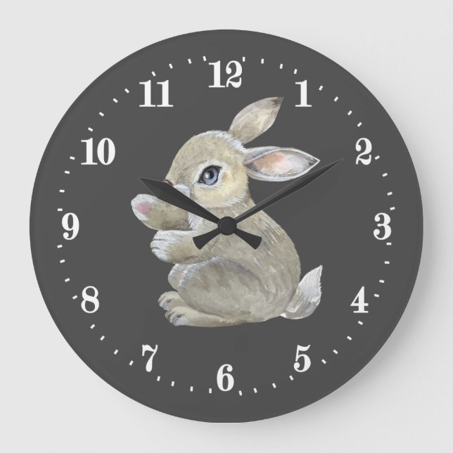 niedliche Sonnenliebhaber Tier Große Uhr (Vorderseite)