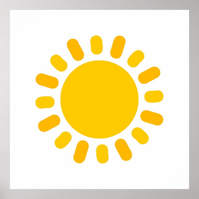 Niedliche Sonnenschutzgestaltung Poster (Vorne)