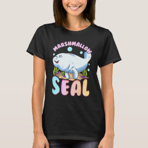 Niedliche Sonnenuntergänge Das Marshmallow-Siegel  T-Shirt