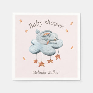 Niedliche Sonnenwolken und Sternen Babydusche Napk Serviette