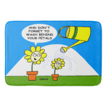 Niedliche sonnige Blume & Sprinkling Kann Cartoon 
