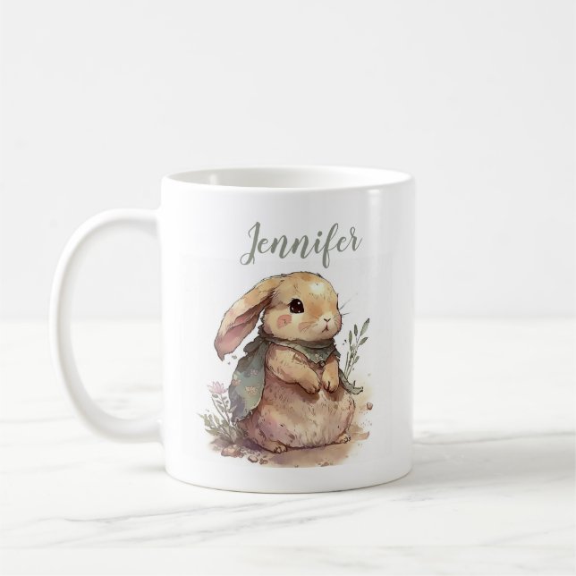 Niedliche Sonnige Tasse Persönliche Osterfeier (Links)