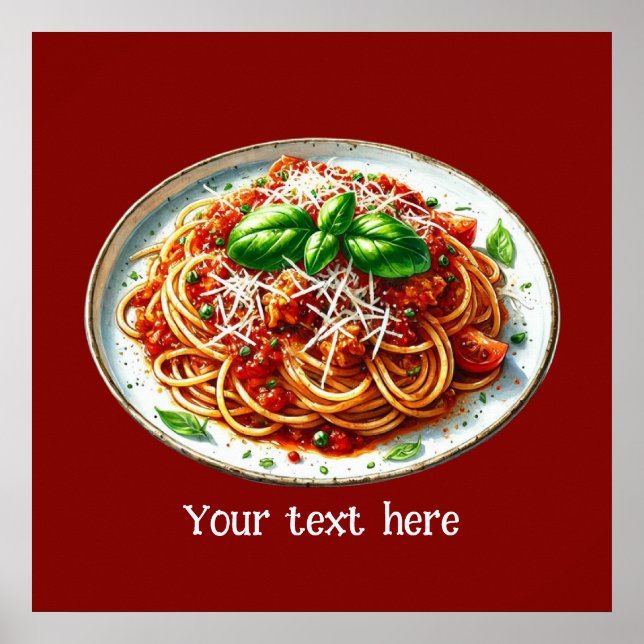 Niedliche Spaghetti Liebhaber italienischer Lebens Poster (Vorne)
