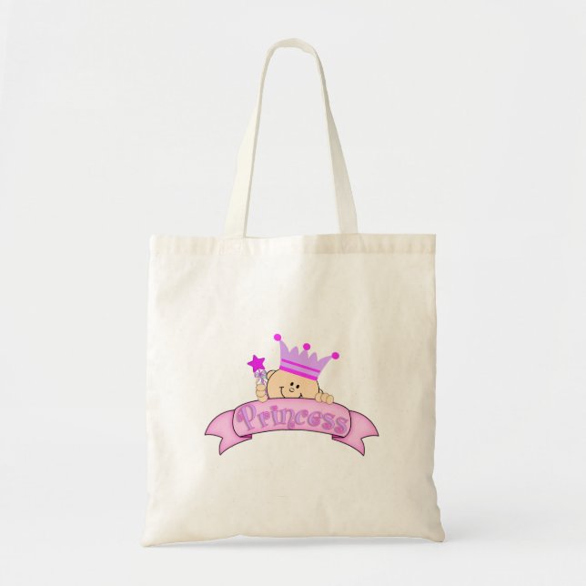 Niedliche spähende Baby-Prinzessin Tragetasche (Vorne)