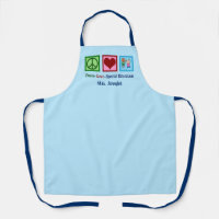 Niedliche Special Bildung Teacher Blue Monogramm