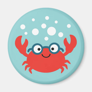 Niedliche Specky Crab Illustration Magnet