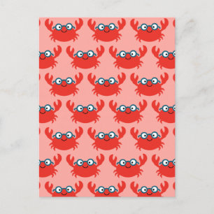 Niedliche Specky Crab Illustration Postkarte