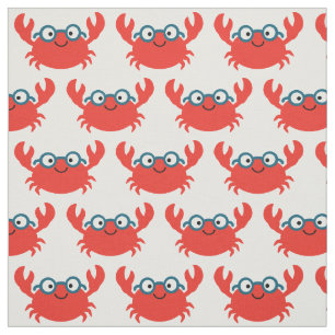 Niedliche Specky Crab Illustration Stoff