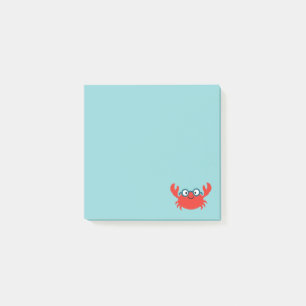 Niedliche Specky Krabben-Illustration Post-it Klebezettel