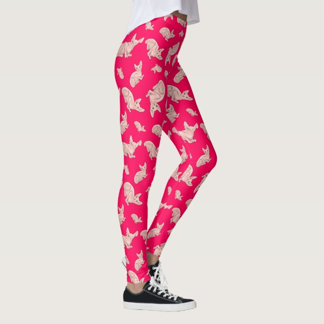 Niedliche Sphynxkatze, rosa Leggings (Rechts)