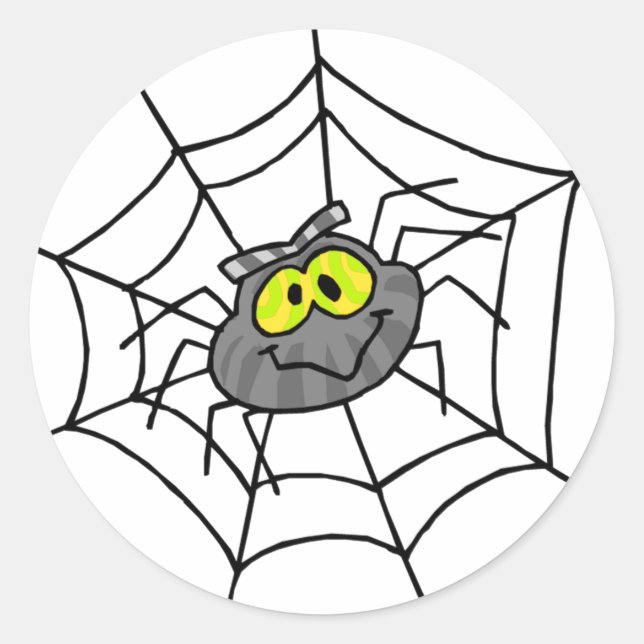 Niedliche Spider-Aufkleber Runder Aufkleber (Vorderseite)