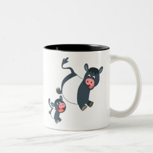 Niedliche spielende Cartoon umgeschnallte Zweifarbige Tasse