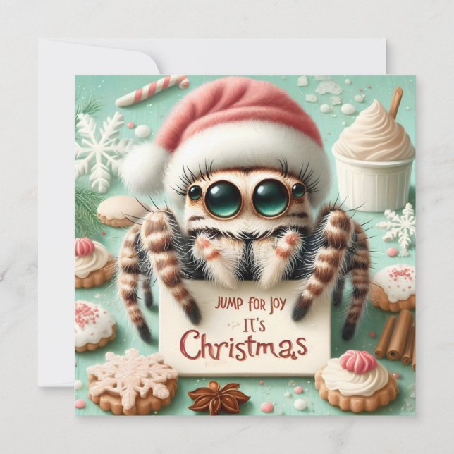 Niedliche Spinne für Freude Weihnachten Weihnachte (Vorderseite)