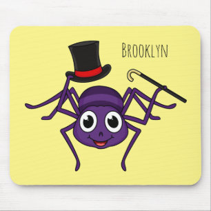 Niedliche Spinne im Cartoon oben Mousepad