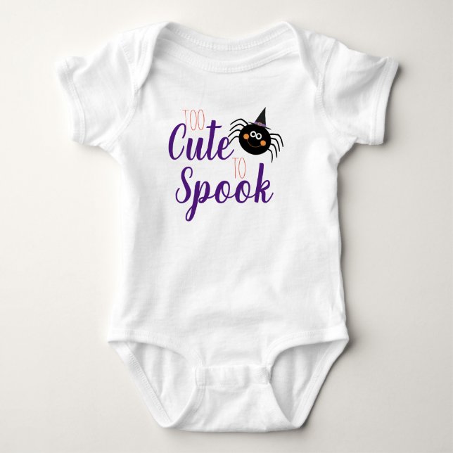 Niedliche Spinne mit Zitat Baby Strampler (Vorderseite)