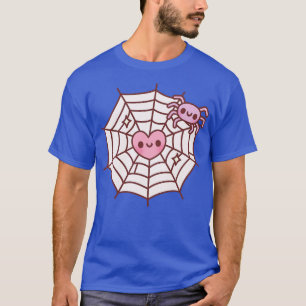 Niedliche Spinnen und Herzklopfen im Spinnennetz T-Shirt