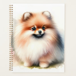 Niedliche Spitz-Aquarelldarstellung Planer