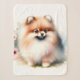 Niedliche Spitz-Aquarelldarstellung Sherpadecke