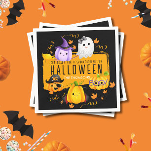 Niedliche Spooktacular Fun Halloween-Nacht Serviette