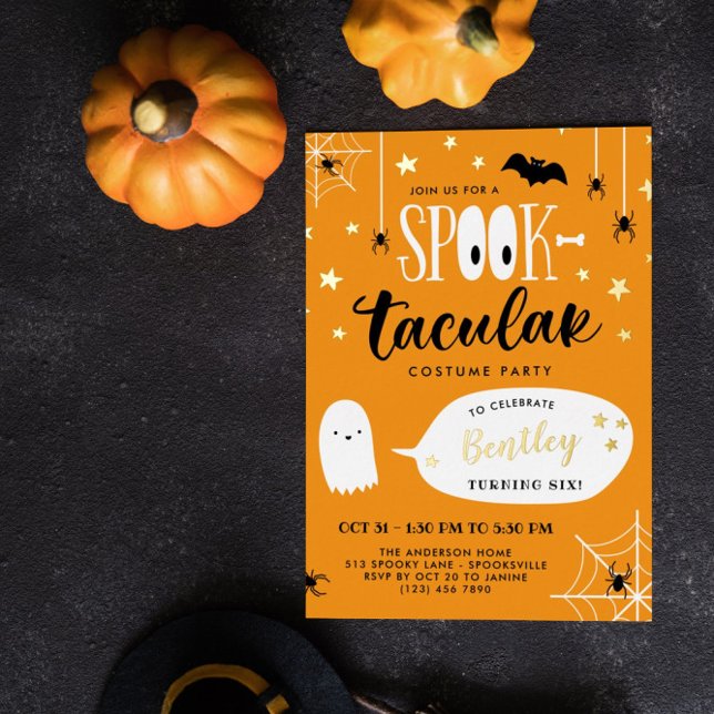 Niedliche Spooktacular Kids Halloween Folieneinladung (Von Creator hochgeladen)