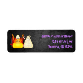 Niedliche Spooky Halloween Candy Corn Address Labe