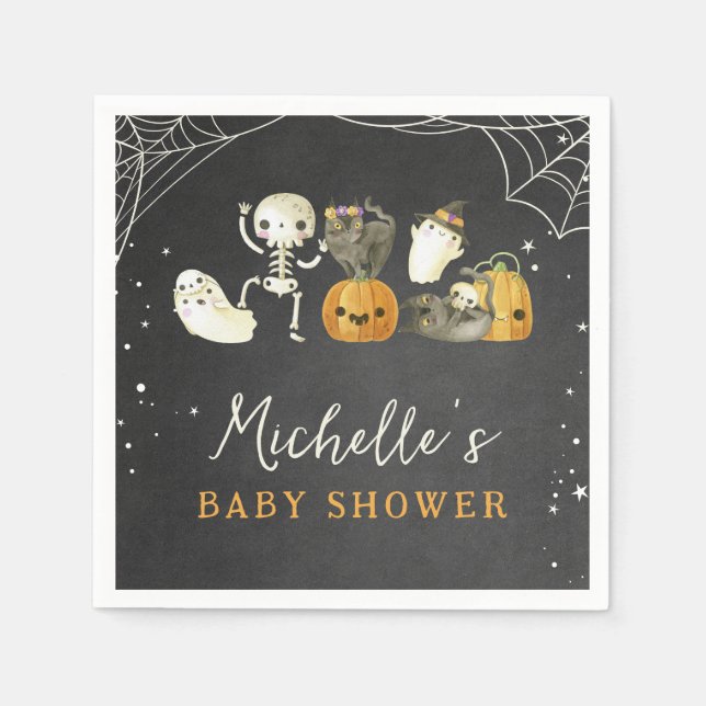 Niedliche Spooky Little Boo Halloween Kinderdusche Serviette (Vorderseite)