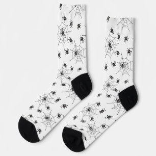 Niedliche Spooky Spiders & Webs Halloween Socken