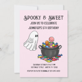 Niedliche Spooky und süßes Halloween Einladung