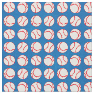 Niedliche Sportwunder und Rote Baseballs in Blau Stoff