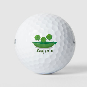 Niedliche Springererbsen in der Darstellung des Ca Golfball