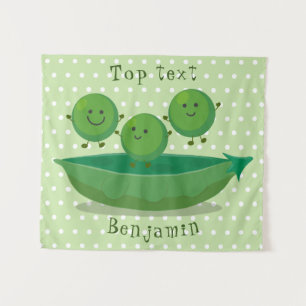 Niedliche Springererbsen in der Darstellung des Ca Wandteppich