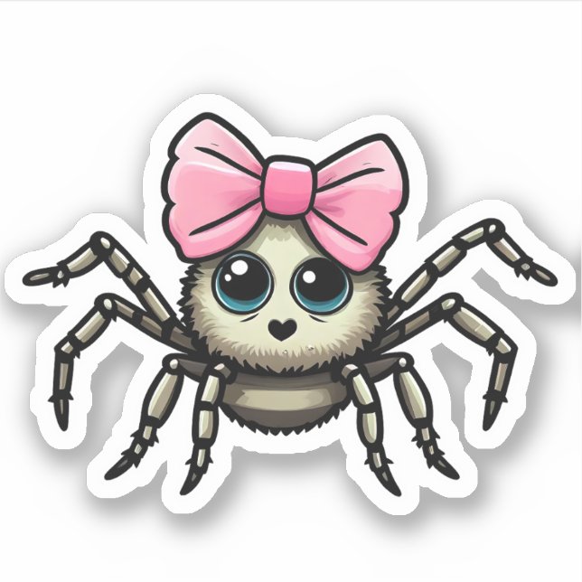 Niedliche Springspinne Aufkleber (Vorderseite)